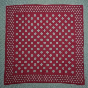 LAURA ASHLEY Pink Polka Dot otton Scarf Scarves 33" X 33" O61 - Picture 1 of 9