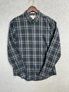 Original Penguin Slim Fit Blue Green Plaid Button Down Shirt Mens M EUC - Picture 1 of 11