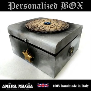 Box Witchcraft Wood Magic Ritual Wicca Pagan Witch Astrological Sign Astrology - Picture 1 of 24