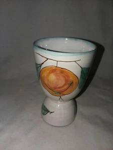 Vintage P V Italy Doppel Eierbecher handbemalt Tomate oder Obst 04372 - Bild 1 von 4