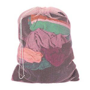 Heavy Duty Large Mesh Net Wash Clothes Laundry Bag With Drawstring Top Closure