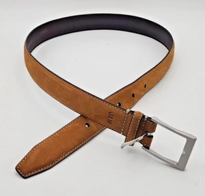 Johnston & Murphy Soft Brown Genuine Leather Belt - Youth/Kids Size 30 / 14 - Picture 1 of 17