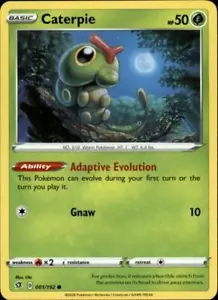 2x (SWSH02-001) Caterpie (C) Pokemon Rebel Clash Card # 1 - Picture 1 of 1