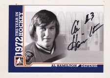 09-10 ITG Al Hamilton Auto 1972 The Year In Hockey Edmonton Oilers 2009