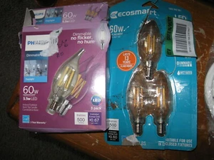 LOT 4 Philips 60W Replacement 5.5W LED daylight Light Chandler Dimmable E12 - Picture 1 of 5
