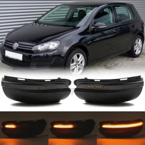 LED Side Mirror Light For VW Golf 6 MK6 GTI R20 Touran W/ Sequential Turn Signal - Picture 1 of 13