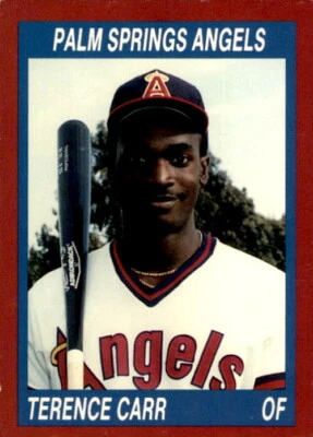 1990 Palm Springs Angels Cal League Cards #203 Terence Carr Salisbury Maryland  - Image 1 of 2