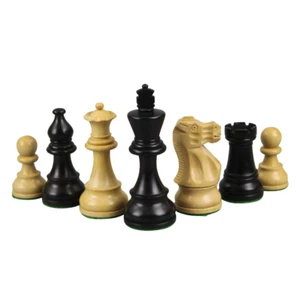 3 Inch Ebonised Atlantic Classic Staunton Chess Pieces  - Picture 1 of 4