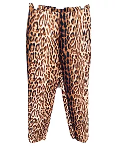 Celine Leopard Seide/Wollhose Größe 40/passt US 26/27 - Bild 1 von 4