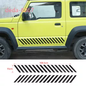 2x Calcomanía lateral negra de PVC a rayas para Suzuki Jimny 2019-24 - Imagen 1 de 10