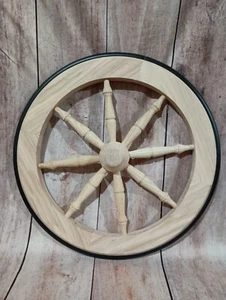 Country Collectible Handmade 14 1/2" ASH Tea Cart Replacement Wagon Wheel - Picture 1 of 2