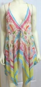 ANGIE Asymetrical Floral Print Top Blouse, Multicolor, Size Medium, NWT - Picture 1 of 5