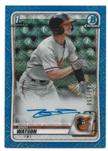 Zach Watson - Bowman 2020 cromo #CPA-ZW- Blue Prospect primer automático/150 Orioles - Imagen 1 de 2