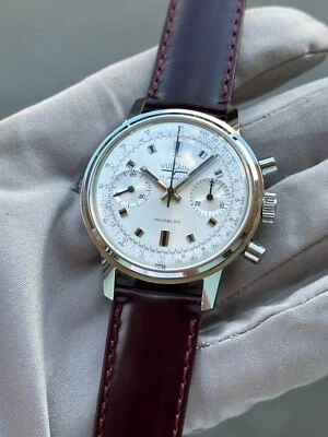 Cronógrafo Vintage Vulcain Cuerda Manual Valjoux 7733 37mm Ref. 1376 Foto 1 de 4