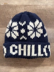 Aerie Navy Snowflakes And So Chilly Verbage Intarsia Grobstrickmütze - Einheitsgröße - Bild 1 von 4