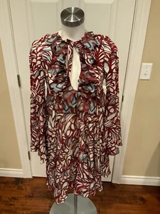 Giamba Giambattista Valli Abstract Floral Print Babydoll Dress Size 4 | 40 - Picture 1 of 6