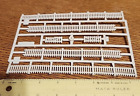 White Picket Fence Ho Scale 6. Various Lengths All On The Plastic Original Sprue