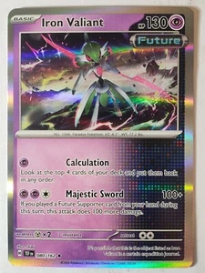 HOLO Iron Valiant 080/162 NM / M - Temporal Forces Pokemon Card $2 Combined Ship - Picture 1 of 2