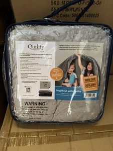 Quility Premium Coperta Ponderata con Copertura in Morbido Cotone, 41"x60", 7 libbre, Grigio - Foto 1 di 3