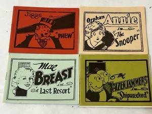 Rare 1930-40s Tijuana Bible Comics Adult Lot of 4 Mae Breast Orphan Annie Jiggs - Picture 1 of 1