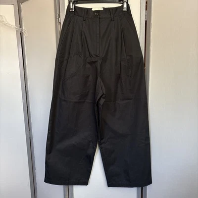 SHAINA MOTE Black 100% Cotton Boy Trouser Barrel Leg Pants Made in USA Sz. 0 - Image 1 of 4