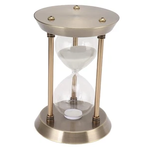 Metal Hourglass Sand Timer Decorative High Glossy Sand Sandglass Cl♡ - Picture 1 of 12
