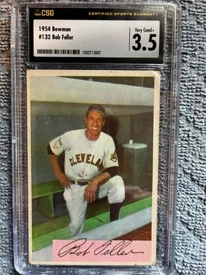 1954 BOWMAN #132 BOB FELLER CSG  CGC 3.5 - Image 1 of 2