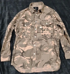 Camicia G-Star RAW uomo grande mimetica tipo C dritta manica lunga tasca bottoni - Foto 1 di 12