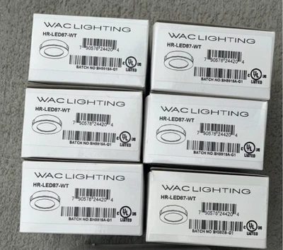 Лот из 6 изделий новый WAC освещения 2,25 «HR-LED87-WT шайба света 24v 3000K белый - Изображение 1 из 4