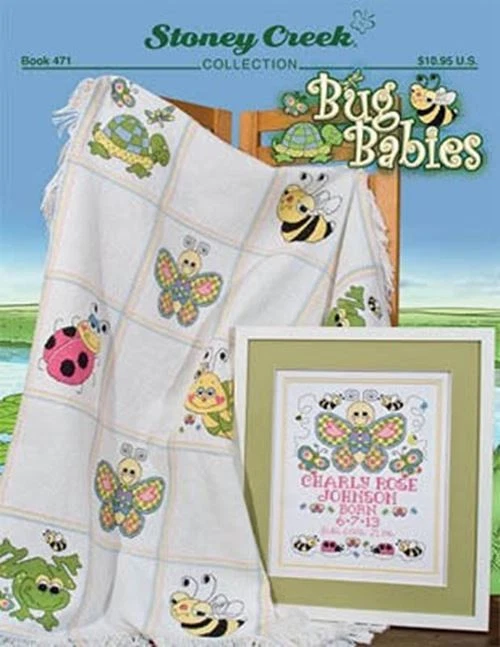 Bug Babies BK471 by Stoney Creek cross stitch pattern - Image 1 of 1