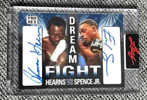 2022 Leaf Pro Set Sports Tommy Hearns vs. Errol Spence Jr. DREAM FIGHT Auto #3/5 - Picture 1 of 2