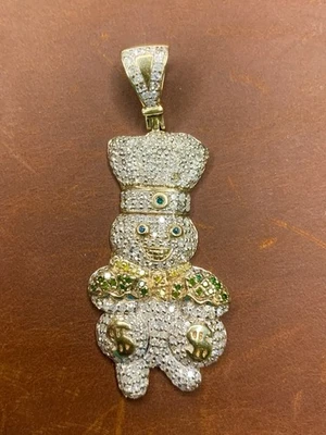 10k Yellow Gold Diamond Pillsbury Doughboy Pendant - Image 1 of 4