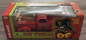 Auto World Ed Roth Rat Fink Lucky No. Camión de bomberos 13 escala 1:18 diecast AWSS143 - Imagen 1 de 7