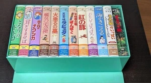 Studio Ghibli VHS 12 Tape Set w/ Box Totoro Mononoke Nausicaa Japan - Picture 1 of 12