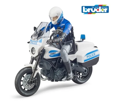 Bruder 62731 bworld Police Motorbike & Policeman Scrambler Ducati police man - Image 1 of 4