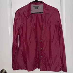 Exofficio Womens Wine Colored Long Sleeve Outdoor Button Up Shirt Size L - Picture 1 of 1