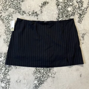 Bp Minirock Damen Größe Large marineblau Nadelstreifen seitlicher Reißverschluss Shorts - Bild 1 von 9