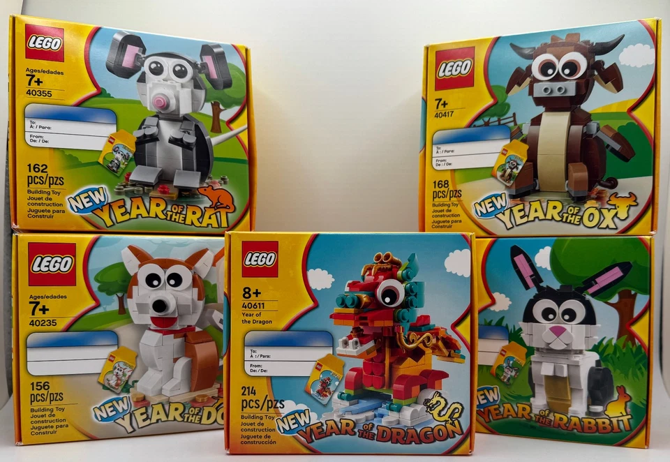 LEGO: Year of the Rat, Dog, Dragon, Ox & Rabbit #40355 40235 40611 40417 40575 - Image 1 of 1