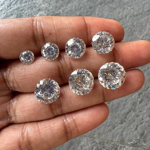 1 Carat D VVS1 Loose Lab Grown Diamond Round Cut Loose Stone Brilliant Sparkle - Picture 1 of 4
