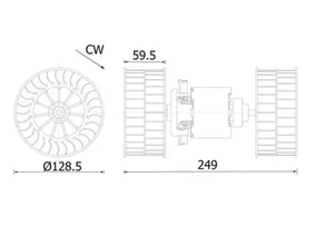 Innenraumgebläse MAHLE AB 323 000S 128,5mm für MERCEDES NG 405 407 408 MK VOLVO - Bild 1 von 5