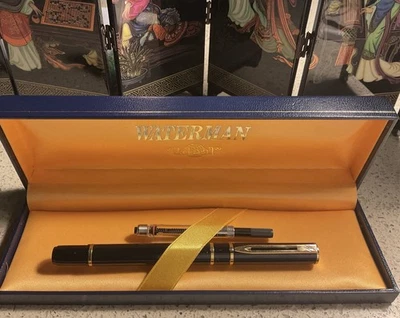 Vintage Waterman ‘Ideal’ Paris, Black & Gold Fountain Pen, Original Box - Image 1 of 4