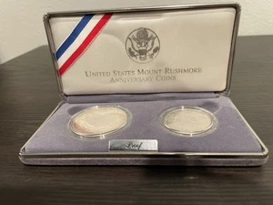 1991 S United States Mount Rushmore Anniversary Coins - Picture 1 of 3