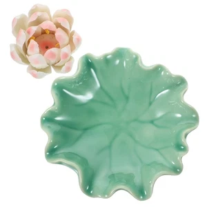  Bruciatore di incenso in ceramica porta bastoncini di incenso vassoio di incenso creativo loto - Foto 1 di 12