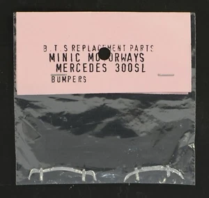 TRIANG MINIC MOTORWAY MERCEDES 300SL M1558 REPRO FR & RR BUMPERS IN METAL BY BTS - Picture 1 of 2