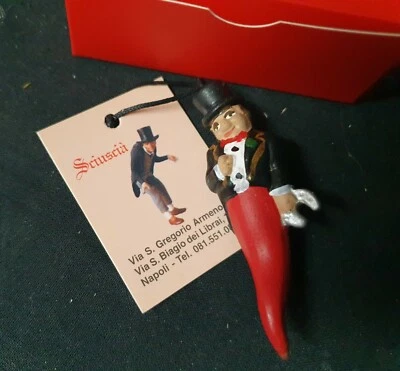 "corno gobbetto"SCIO'SCIO' in terracotta artigianale con scatola  idea regalo - Imagen 1 de 3