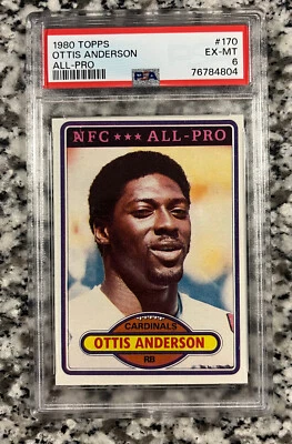 1980 Topps Ottis Anderson PSA 6 #170 - Image 1 of 2