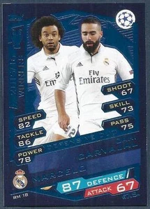 TOPPS MATCH ATTAX CHAMPIONS LEAGUE 2016-17 #RM18-REAL MADRID-CARVAJAL/MARCELO - Imagen 1 de 1