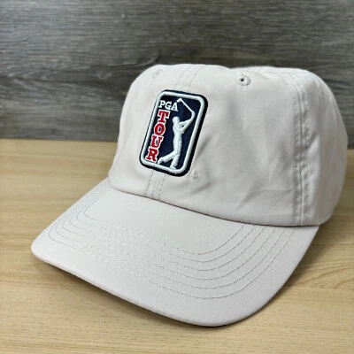 PGA Hat Cap Strap Back Brown Tan Professional Golf Golfing Performance - Image 1 of 4