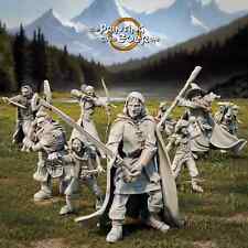 The Fighting Fellowship 28mm - Lord of the Rings Style Miniatures - 9 Figures