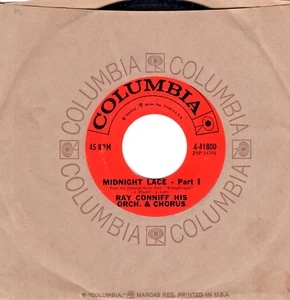 Ray Conniff His Orchestra & Chorus: Midnight Lace Part 1 / Part 2 .. 45 RPM 3834 - Picture 1 of 3